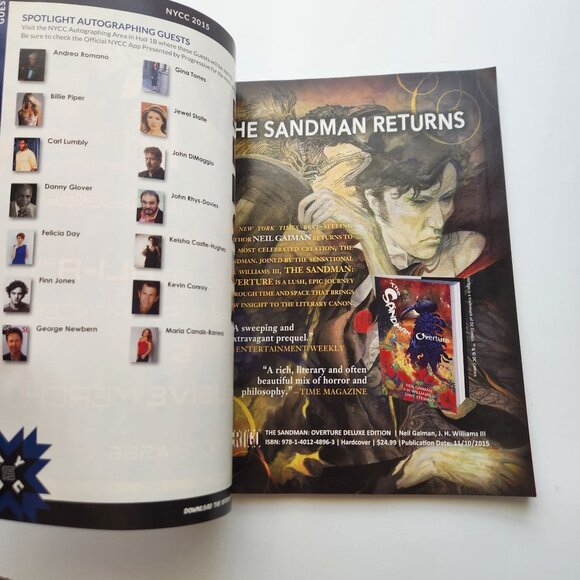 2015 NYCC 10th Edition Comic Con Program Featuring DKIII By Frank Miller & More - Picture 10 of 11